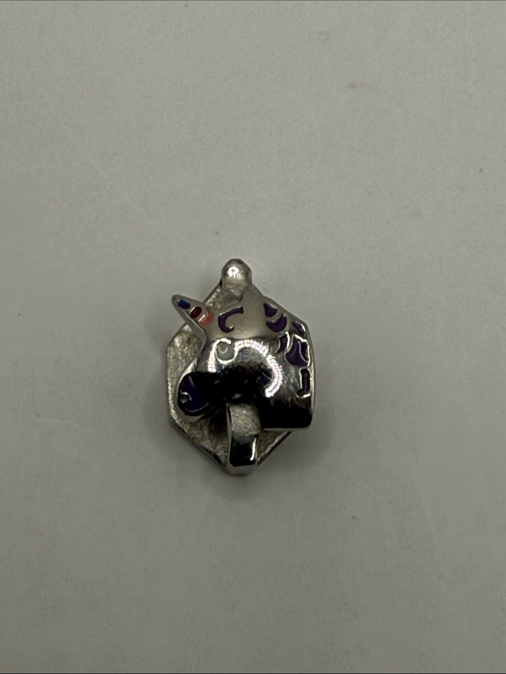 KEEP Collective Silver Unicorn Rainbow Horn Slider Charm